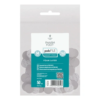 Pharm Foot Podo File Foam Layer 240 M Ersatz-Schleifpads für Podo Disc 50 Stück. - Nachfüllbeutel