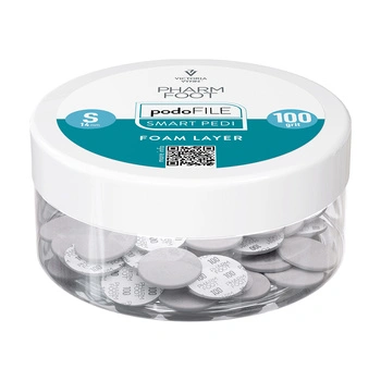 Pharm Foot Podo File Foam Layer 100 S Replacement Abrasive Pads for Podo Disc 50 pcs. - Jar