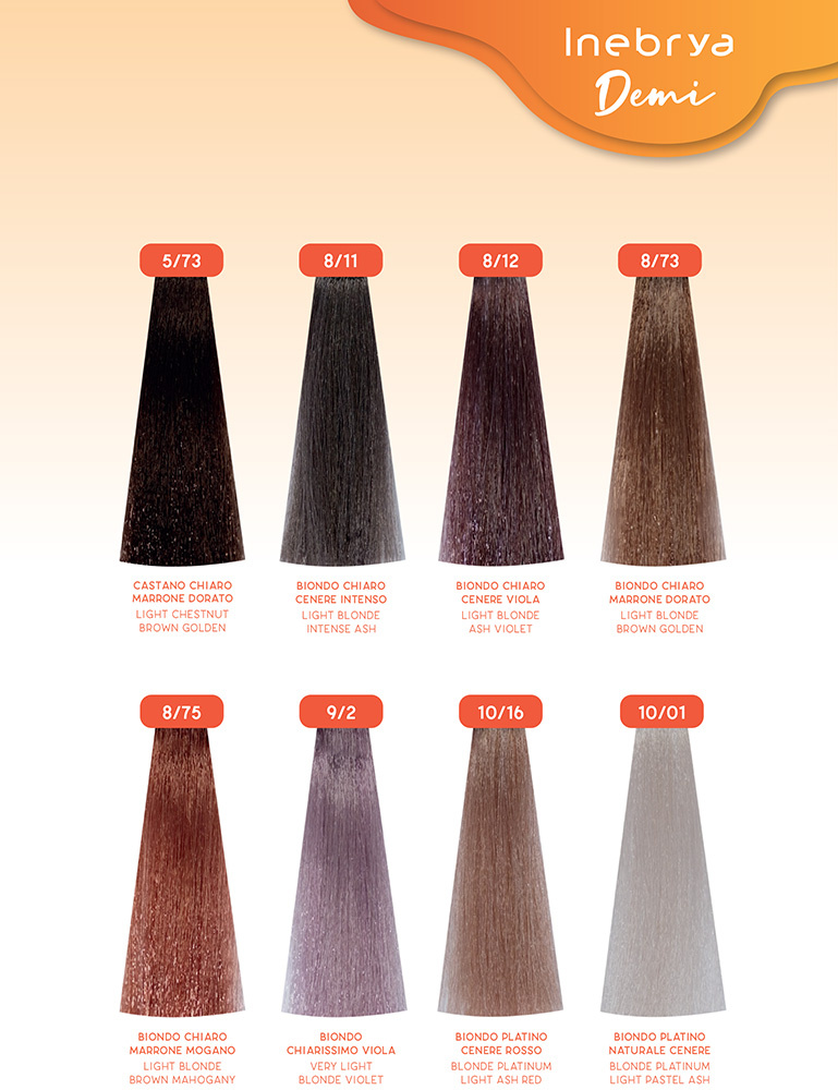 Inebrya Demi-Permanent Color 10.16 Crème colorante semi-permanente 100 ml