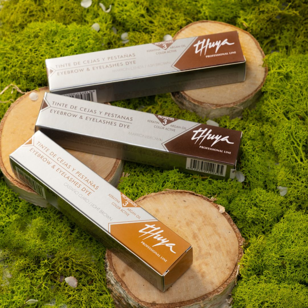 Thuya Coloration des sourcils et des cils à la kératine d'argan brune