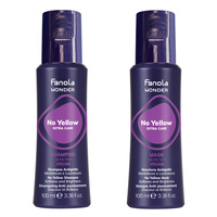 Fanola Kit șampon Wonder No Yellow pentru păr blond 100 ml + mască 100 ml