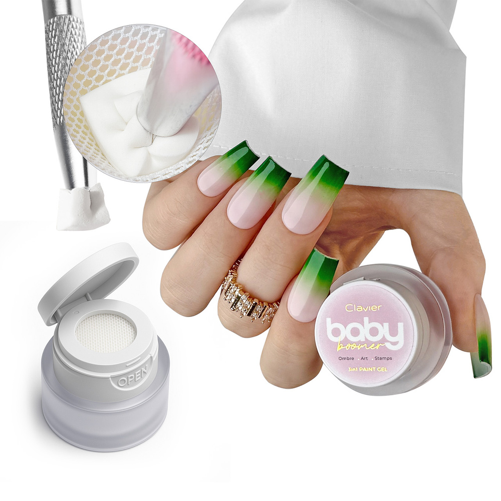 Clavier Baby Boomer 3-in-1-gel Ombre Art Stamps C04 Decadence 3 g