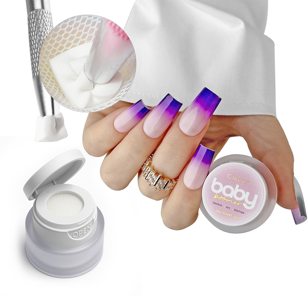 Clavier Baby Boomer 3-in-1-gel Ombre Art Stamps C05 Vanity 3 g