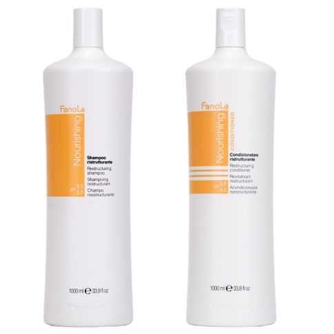 Fanola Kit Nourishing Shampoo 1000 ml + Pflegespülung 1000 ml