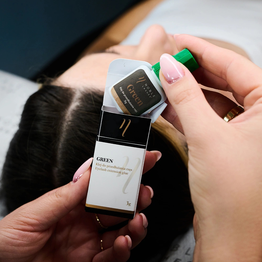 Noble Lashes Eyelash Glue Green Eyelash Glue Fast-Drying Permanent 3g
