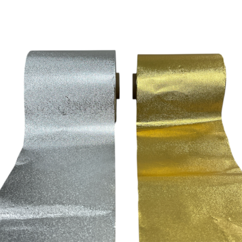 Folie de aluminiu pentru coafură Gold Fluted cu Feeder 100 metri 