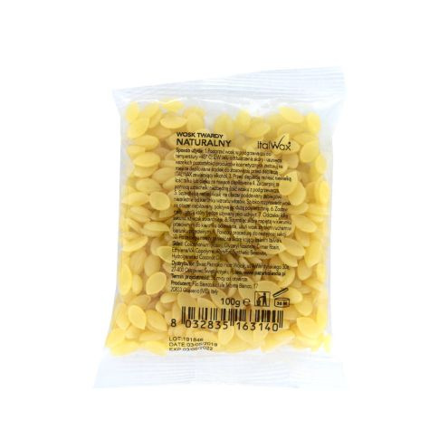 ItalWax Cera dura natural sin estrías en gránulos 100g