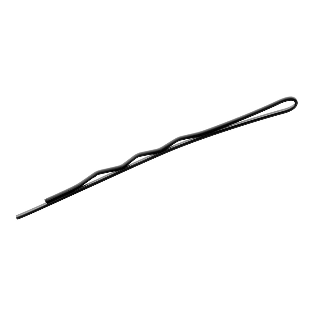 Iza Haarspeldjes zonder balletjes, zwart, 60 mm, 100 stuks