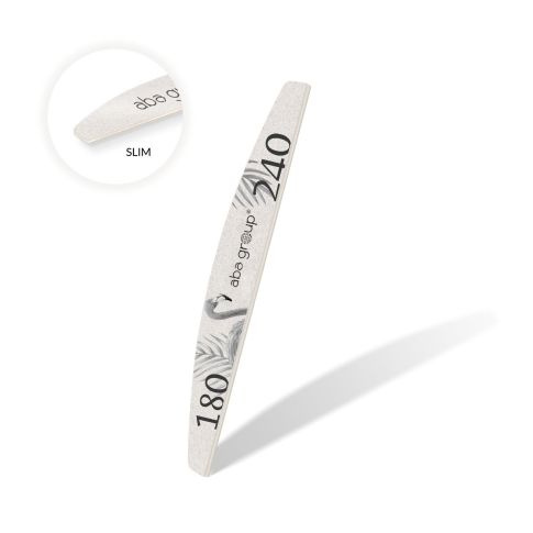 Aba Group Safe Package Crescent 180/240 Slim Nail File - Flamingo