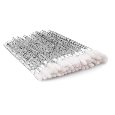 Clavier Aplicadores de terciopelo con purpurina - Negro con purpurina 50 unidades.