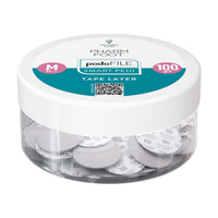 Pharm Foot Podo File Tape Layer 100 M Remplacement des tampons abrasifs pour Podo Disc 50 pcs. - Bocal