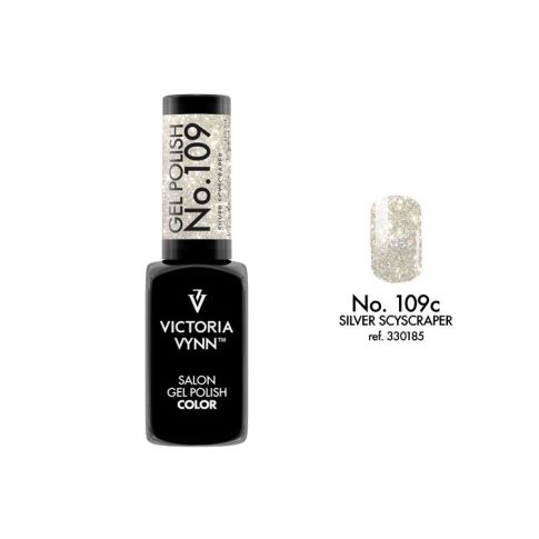 VICTORIA VYNN 109 Gel Polish Color Silver Scyscraper Hybridní lak 8ml