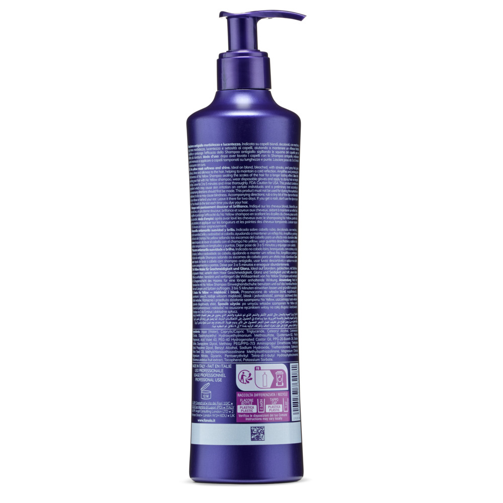 FanolaWonder No Yellow Neutralisierende und regenerierende Maske für blondes und graues Haar 350 ml