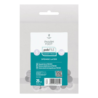 Pharm Foot Podo File Sponge Layer 240 S Replacement Abrasive Pads for Podo Disc 25 pcs. - Sac de recharge