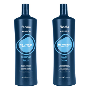 Fanola Sada Wonder No Orange Neutralizační šampon s teplými tóny 1000 ml + maska 1000 ml