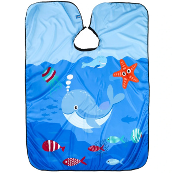 Poniks Kinder-Frisiermantel - Unterwasser-Abenteuer 135 x 100 cm
